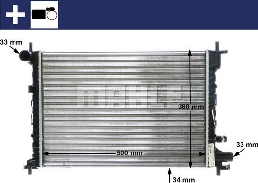 MAHLE CR 381 000S - Radiator, mühərrikin soyudulması furqanavto.az