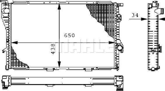 MAHLE CR 242 000S - Radiator, mühərrikin soyudulması furqanavto.az