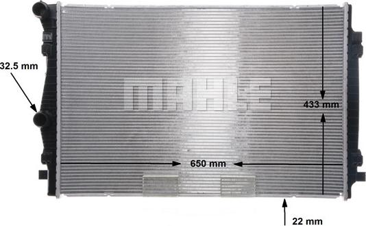 MAHLE CR 2055 000S - Radiator, mühərrikin soyudulması furqanavto.az