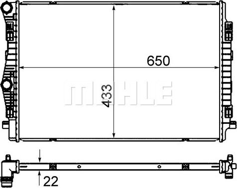 MAHLE CR 2055 000S - Radiator, mühərrikin soyudulması furqanavto.az