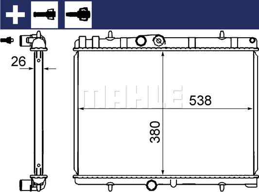 MAHLE CR 2014 000S - Radiator, mühərrikin soyudulması furqanavto.az