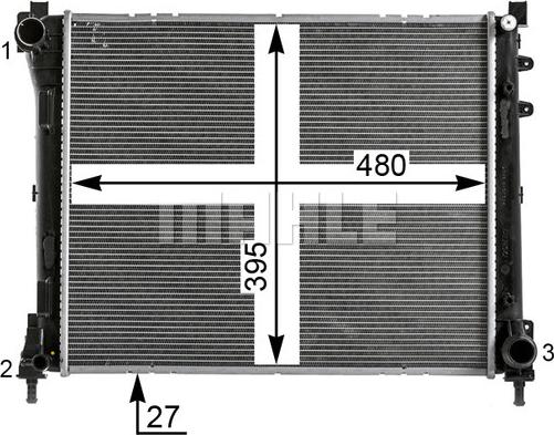 MAHLE CR 2012 000P - Radiator, mühərrikin soyudulması furqanavto.az