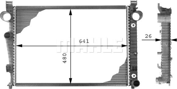 MAHLE CR 2208 000P - Radiator, mühərrikin soyudulması furqanavto.az