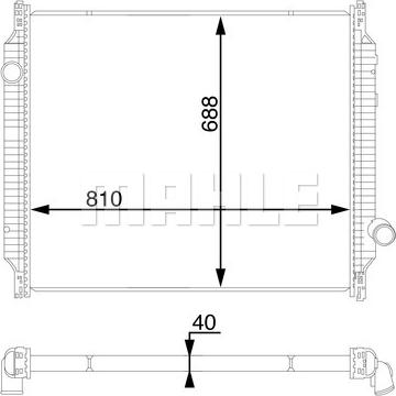 MAHLE CR 709 000S - Radiator, mühərrikin soyudulması furqanavto.az