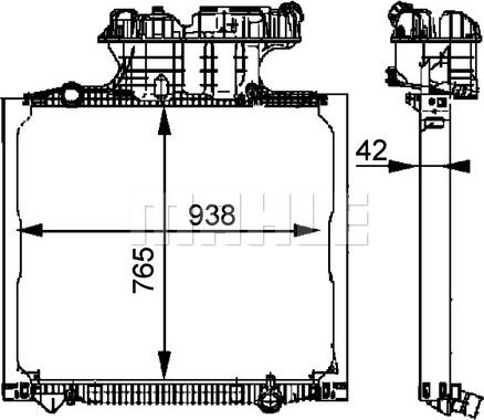 MAHLE CR 702 000P - Radiator, mühərrikin soyudulması furqanavto.az