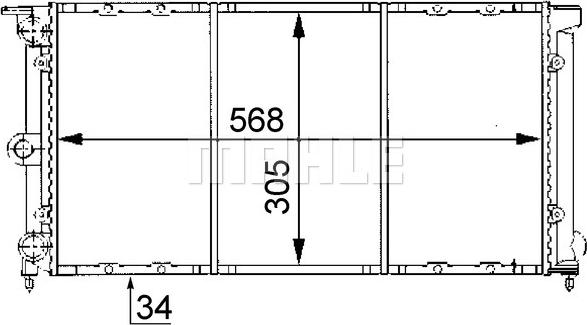 MAHLE CR 737 000S - Radiator, mühərrikin soyudulması furqanavto.az