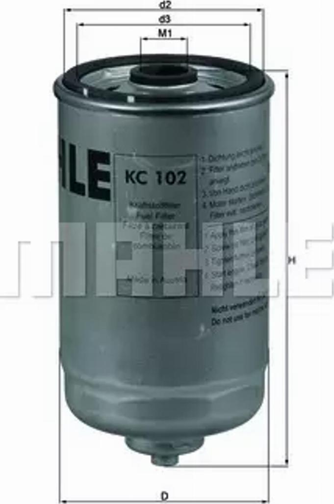 MAHLE KC 102 - Yanacaq filtri furqanavto.az