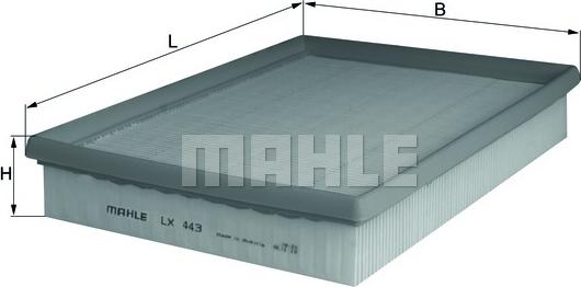 MAHLE LX 443 - Hava filtri furqanavto.az