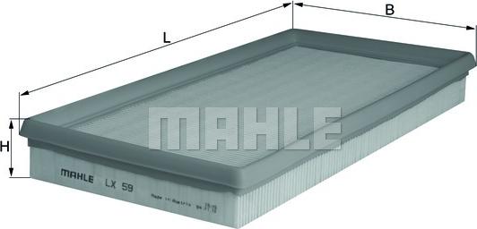MAHLE LX 59 - Hava filtri furqanavto.az