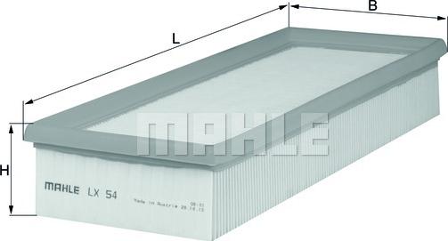 MAHLE LX 54 - Hava filtri furqanavto.az