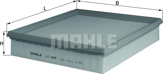 MAHLE LX 889 - Hava filtri furqanavto.az