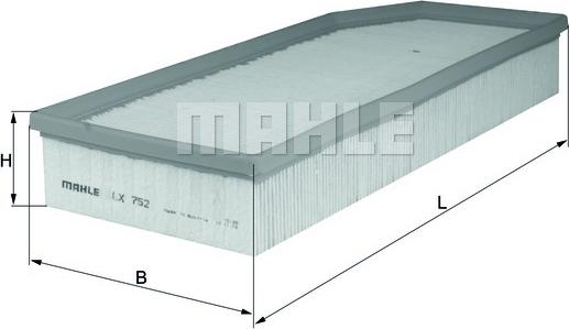 MAHLE LX 752 - Hava filtri furqanavto.az