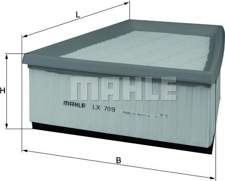 MAHLE LX 709 - Hava filtri furqanavto.az