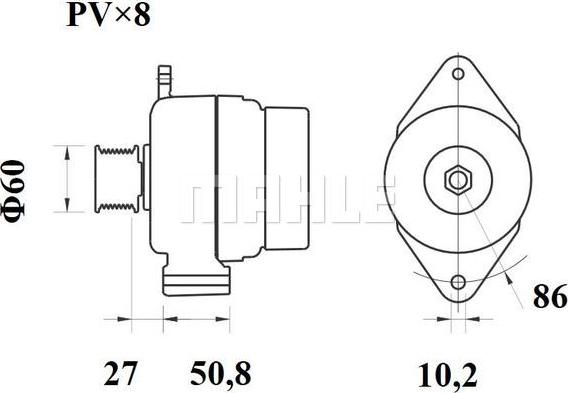 MAHLE MG 414 - Alternator furqanavto.az