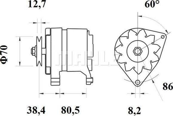 MAHLE MG 412 - Alternator furqanavto.az