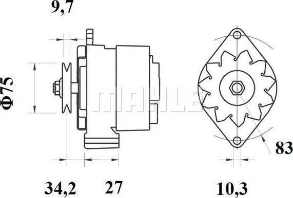 MAHLE MG 478 - Alternator furqanavto.az