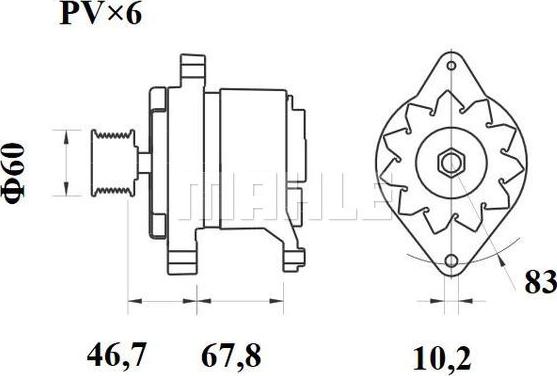 MAHLE MG 589 - Alternator furqanavto.az