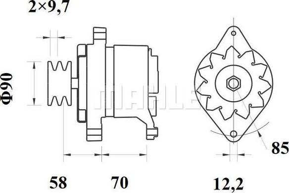 MAHLE MG 521 - Alternator furqanavto.az