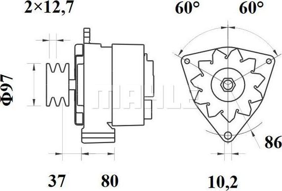 MAHLE MG 100 - Alternator furqanavto.az