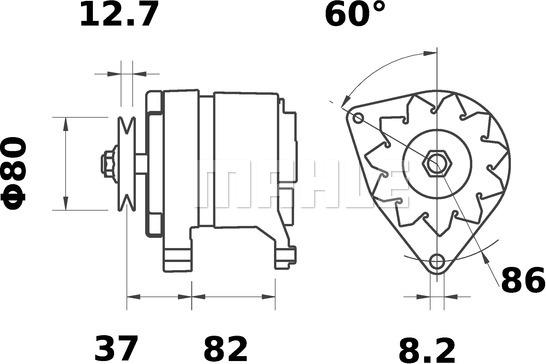 MAHLE MG 176 - Alternator furqanavto.az