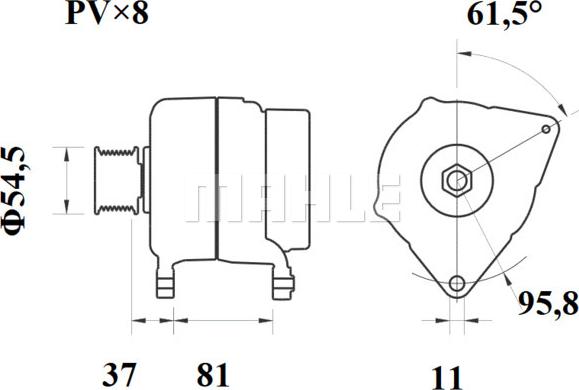 MAHLE MG 813 - Alternator furqanavto.az