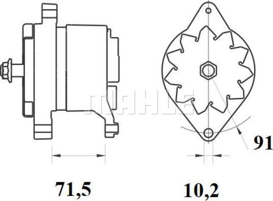 MAHLE MG 821 - Alternator furqanavto.az