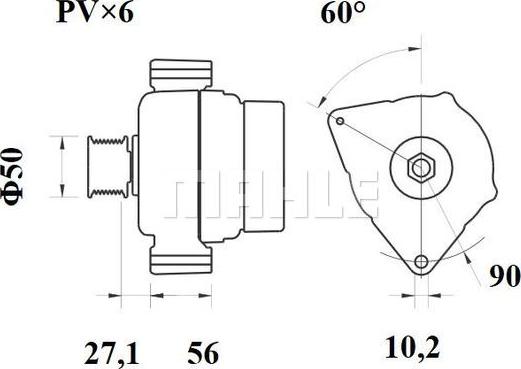 MAHLE MG 398 - Alternator furqanavto.az