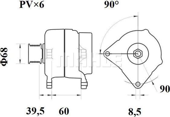 MAHLE MG 254 - Alternator furqanavto.az