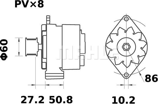 MAHLE MG 268 - Alternator furqanavto.az