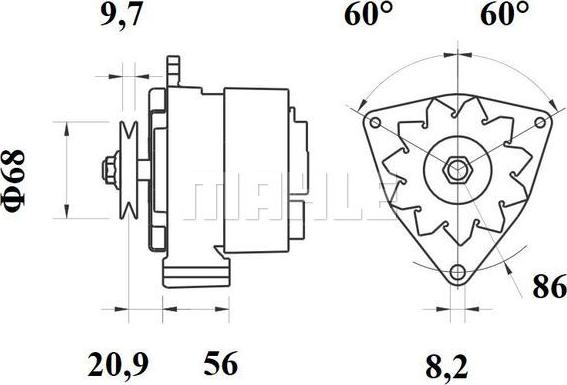 MAHLE MG 210 - Alternator furqanavto.az