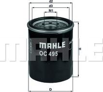 MAHLE OC 495 - Yağ filtri furqanavto.az