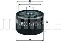 MAHLE OC 467 - Yağ filtri furqanavto.az