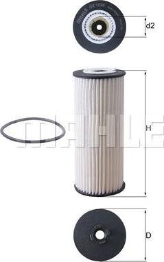 MAHLE OX 1236D - Yağ filtri furqanavto.az
