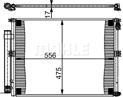 MAHLE AC 838 001S - Kondenser, kondisioner furqanavto.az