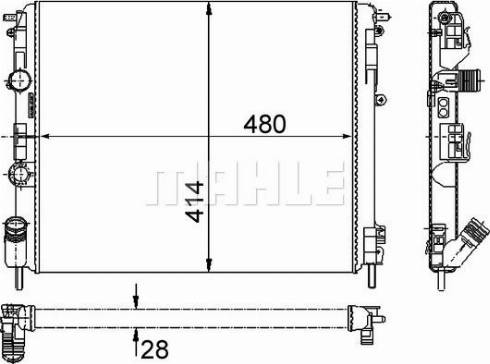 MAHLE CR 603 000S - Radiator, mühərrikin soyudulması furqanavto.az