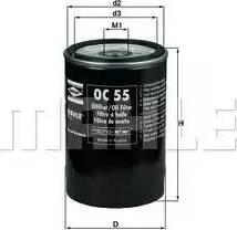 MAHLE OC 55 - Yağ filtri furqanavto.az