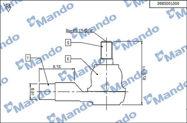Mando DSA020509 - Bağlama çubuğunun sonu furqanavto.az