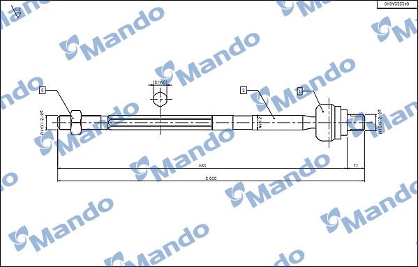 Mando DSA020277 - Daxili Bağlama Çubuğu, Ox Birləşməsi furqanavto.az