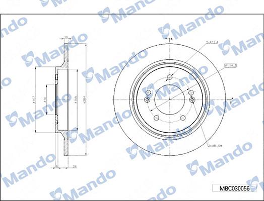 Mando MBC030056 - Əyləc Diski furqanavto.az