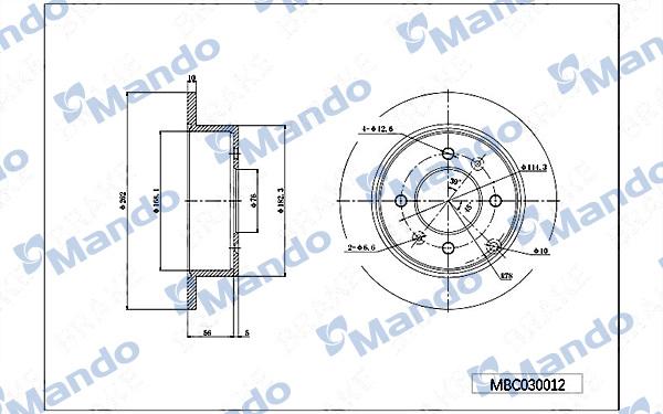 Mando MBC030012 - Əyləc Diski furqanavto.az