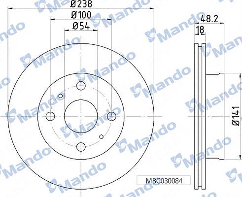 Mando MBC030084 - Əyləc Diski furqanavto.az