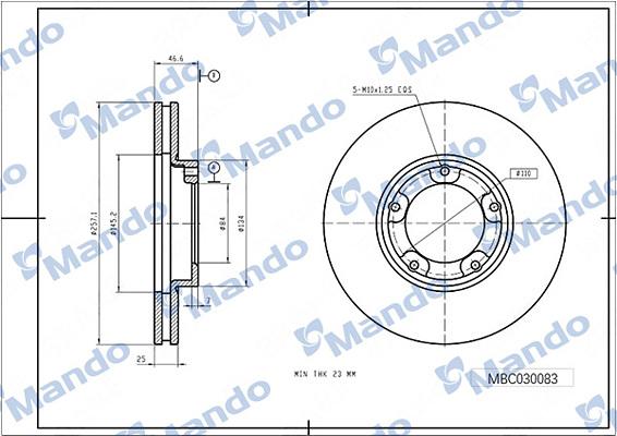 Mando MBC030083 - Əyləc Diski furqanavto.az