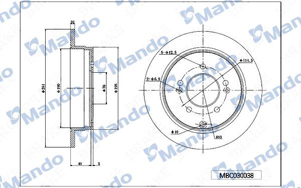 Mando MBC030038 - Əyləc Diski furqanavto.az