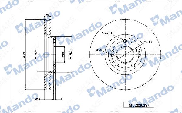 Mando MBC030197 - Əyləc Diski furqanavto.az