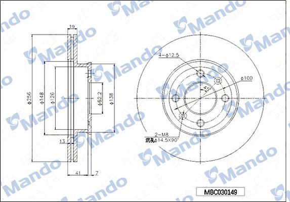 Mando MBC030149 - Əyləc Diski furqanavto.az