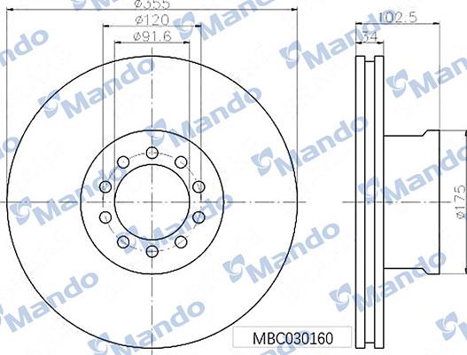 Mando MBC030160 - Əyləc Diski furqanavto.az