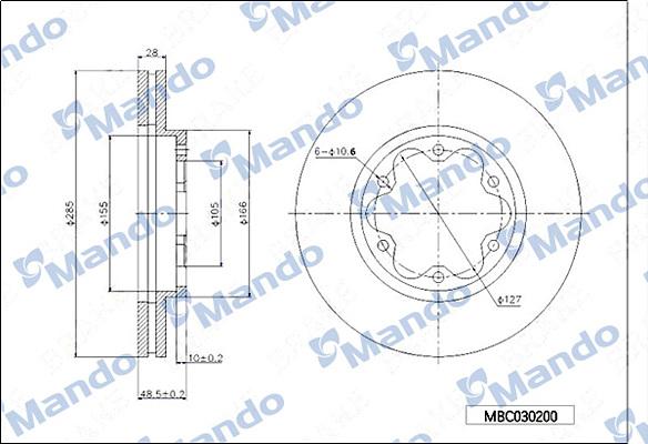 Mando MBC030200 - Əyləc Diski furqanavto.az