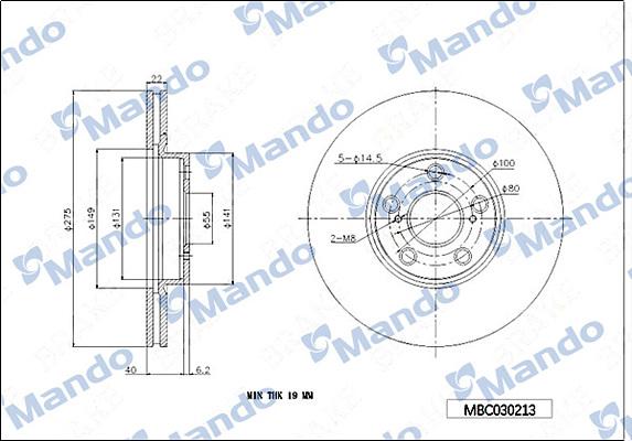 Mando MBC030213 - Əyləc Diski furqanavto.az