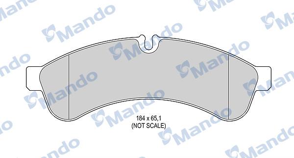 Mando MBF015967 - Əyləc altlığı dəsti, əyləc diski furqanavto.az