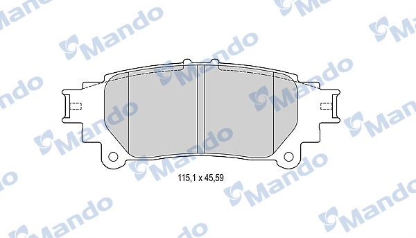 Mando MBF015981 - Əyləc altlığı dəsti, əyləc diski furqanavto.az